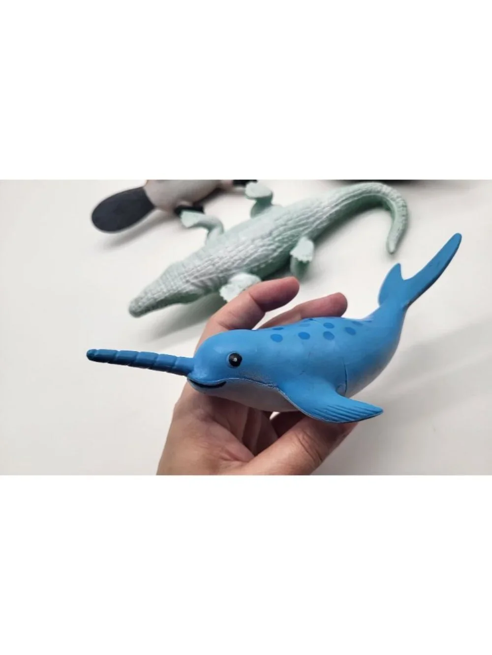 Ankyo Target Lot of 4 Animal Figurines Toys Narwhal Platypus Otter Crocodile